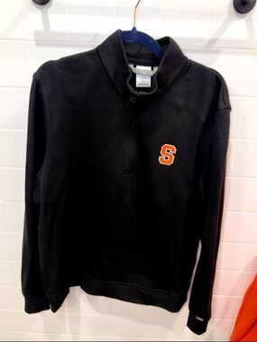 Nike Black Quarter-Zip Sweatshirt with Orange 'S' Patch